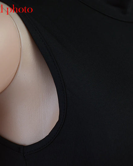 Cryptographic Elegant Black Sleeveless Bandage Sexy Dress for Women Club Party Backless Tank Dresses Skinny Fashion Summer 2025