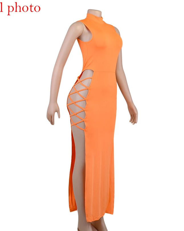 Cryptographic Elegant Black Sleeveless Bandage Sexy Dress for Women Club Party Backless Tank Dresses Skinny Fashion Summer 2025