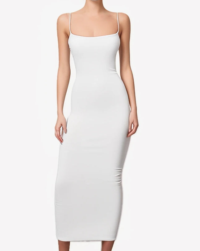 dress 2025 New Spring Summer Women's High Elastic Sleeveless Backless Dress Long Sling Dresses Club Sexy Suspender Dress