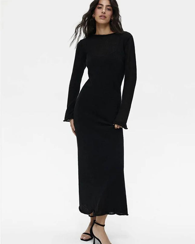 Tossy Knit Vest 2 Piece-Set Maxi Dress For Women Cover up Summer Beach Holiday See-Through Clothes Female Knitwear Long Dress