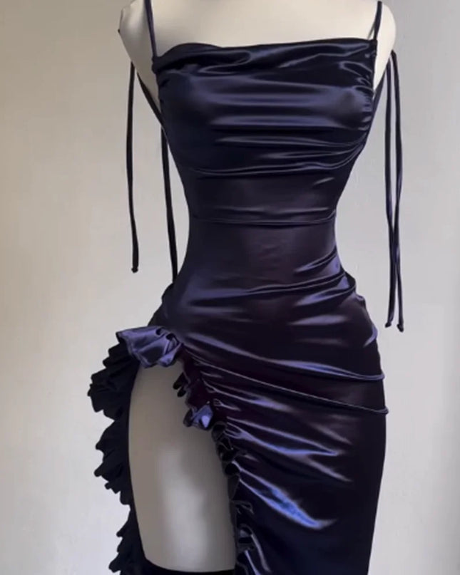 dress Europe and the United States explosive new cross-border dress summer senior sense Y2K sexy halter Spice Girl dress