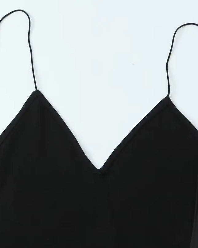 TRAFZA New Fashion Woman Party Evening Slip Prom Dress Female Satin Long Dress Sexy Sleeveless Backless V-neck Sling Midi Dress
