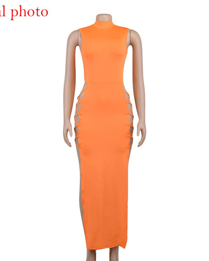 Cryptographic Elegant Black Sleeveless Bandage Sexy Dress for Women Club Party Backless Tank Dresses Skinny Fashion Summer 2025