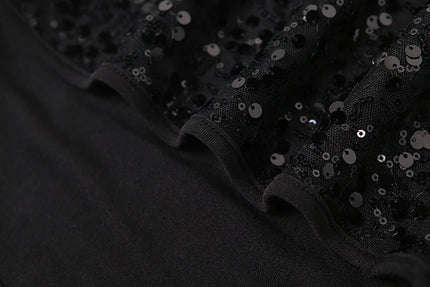 Weird Puss Prom Elegant 2 Piece Set Women Sequins Patchwork Backless Tube Tops+Ruched Slits Long Skirts Matching Sexy Trend Suit