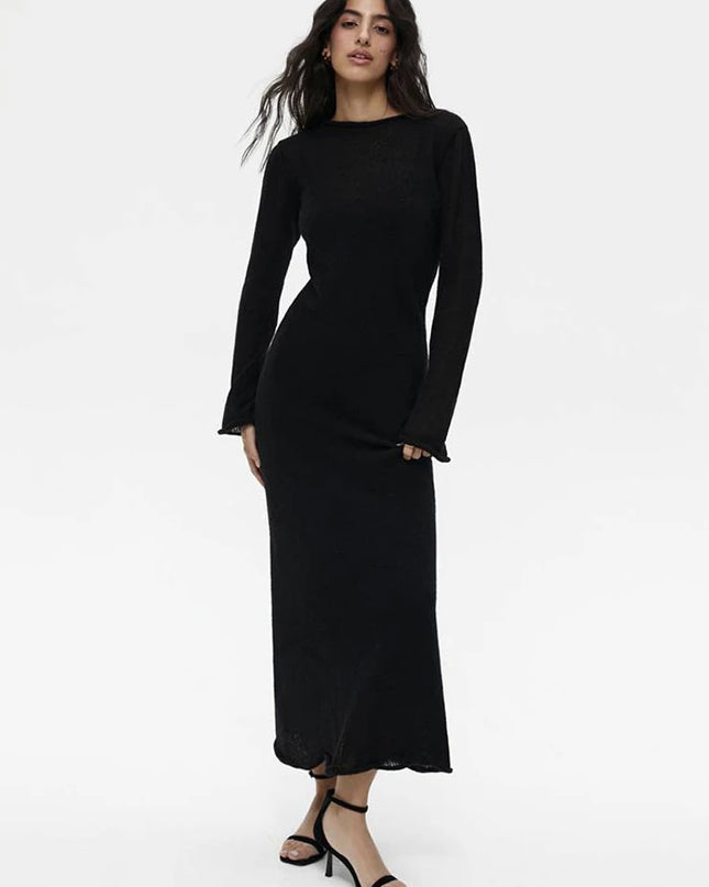 Tossy Knit Vest 2 Piece-Set Maxi Dress For Women Cover up Summer Beach Holiday See-Through Clothes Female Knitwear Long Dress