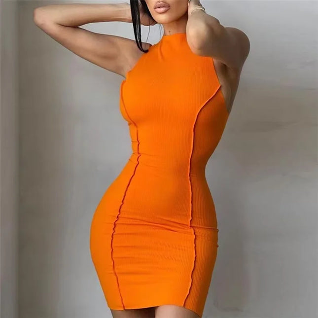 dress Women's Sleeveless Mini Bodycon Dress Y2K Cutout Sundress Beach Party Sexy Club Short Dress New Streetwear HotSweet Tank Dress