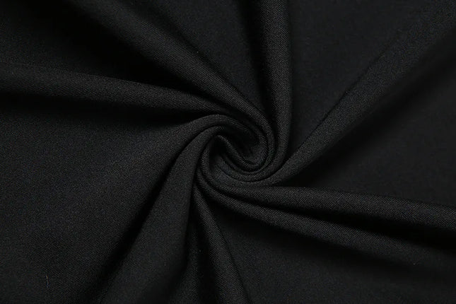 Autumn Crossed Cleavage Maxi Dress Women Concise Side Spilt Elegant Vestido Lady High Street Bodycon Slim Robe Skirt