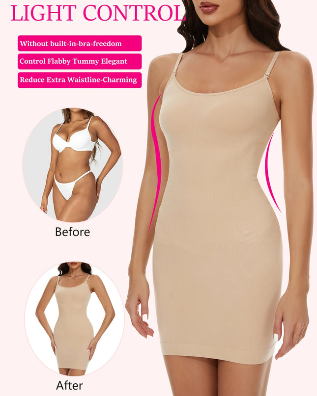 FITTOO Suspender Dress Women Body Shaper Tummy Control Sleeveless Skirt Slimming Waist Tops Female Streetwear Sexy Female New